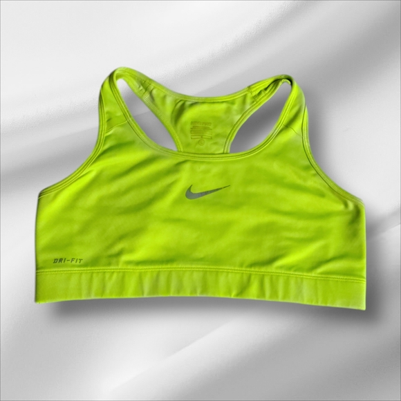 Nike Other - Nike Pro Neon Lime Dri-FIT Racerback Sports Bra